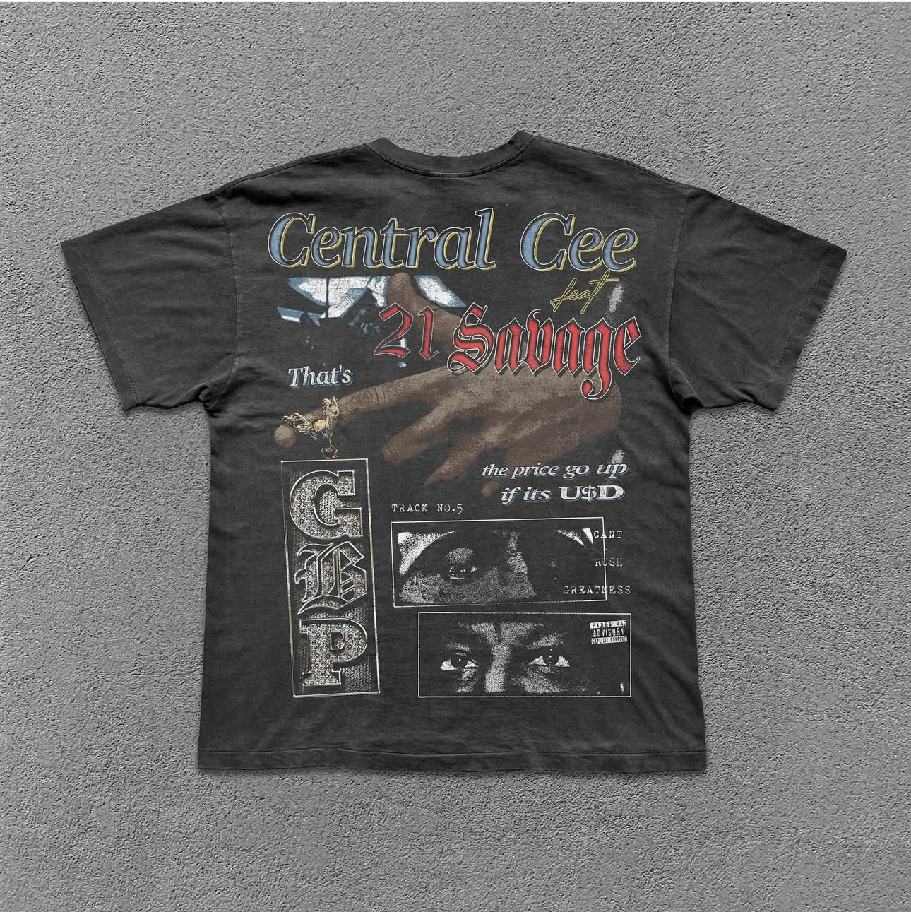 Central cee washed T-shirt