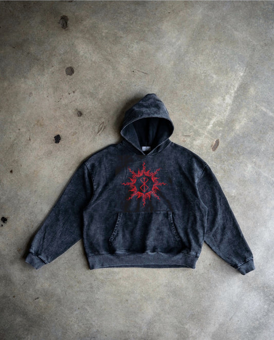 Berserk washed hoodie