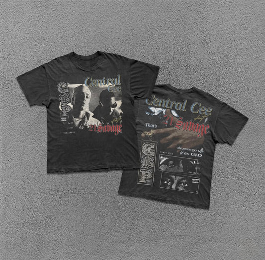 Central cee washed T-shirt
