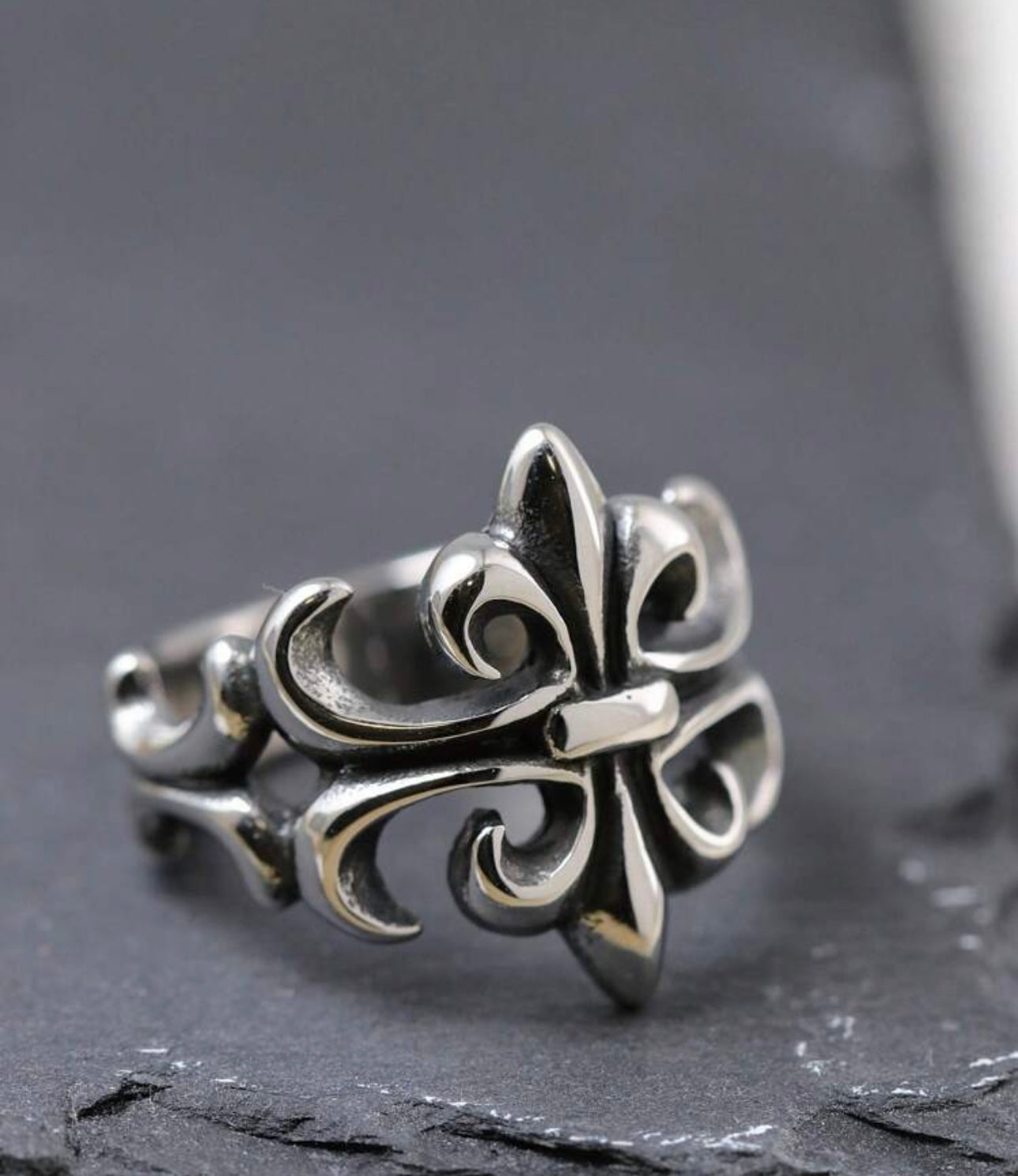 Chrome heart ring