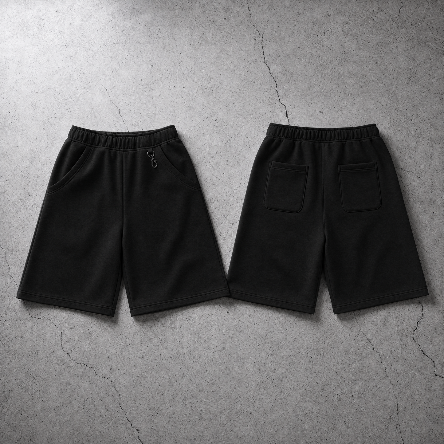 Black and light gray cozy shorts