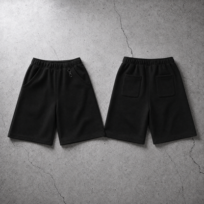 Black and light gray cozy shorts
