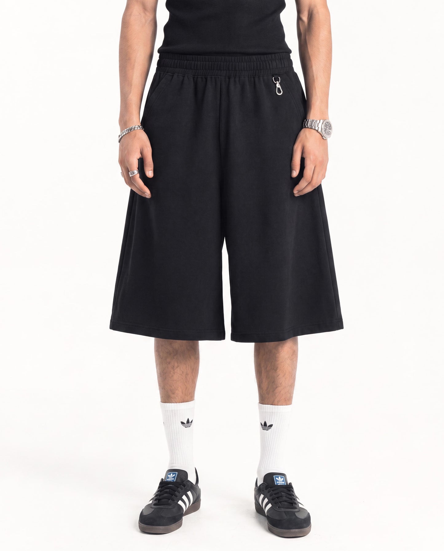 Black and light gray cozy shorts