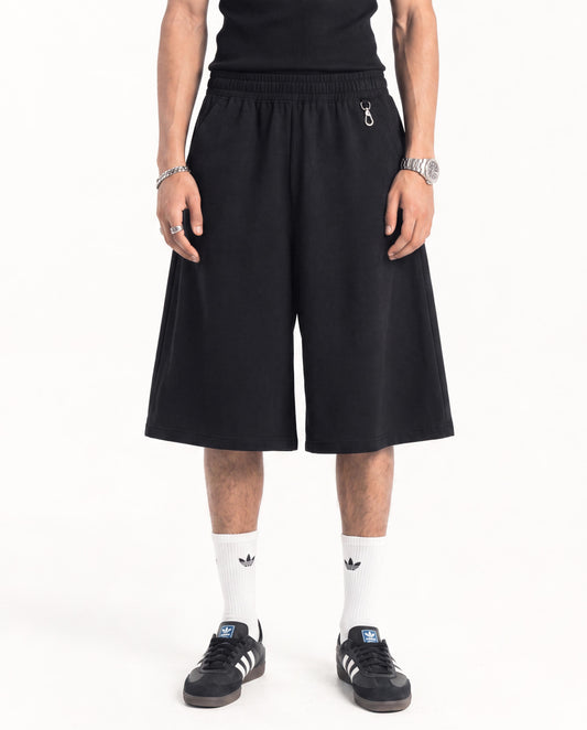 Black and light gray cozy shorts