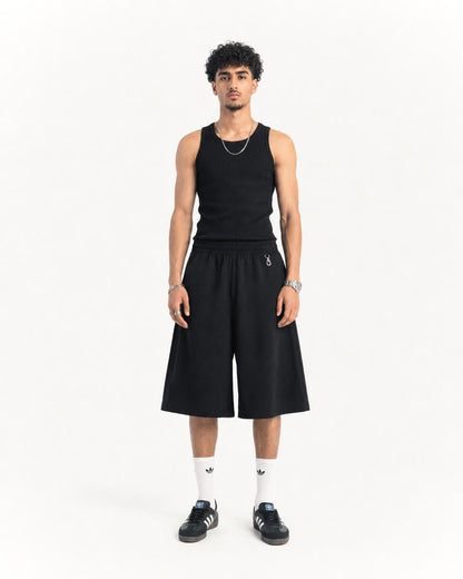 Black and light gray cozy shorts