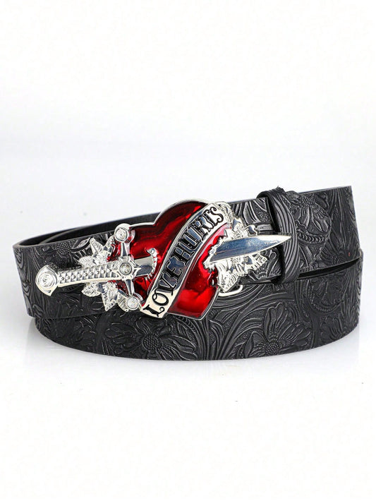 Red heart belt