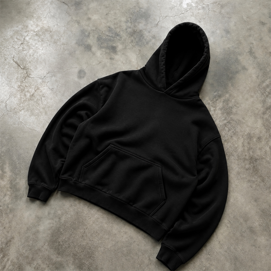 Plain Boxi black hoodie