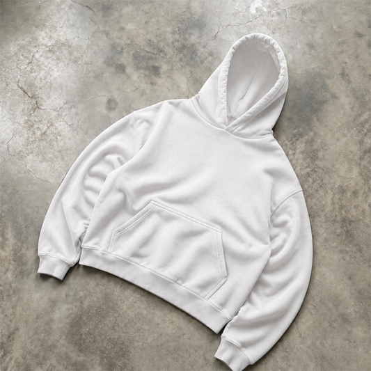 White boxi hoodie