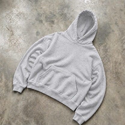 Light gray boxi hoodie
