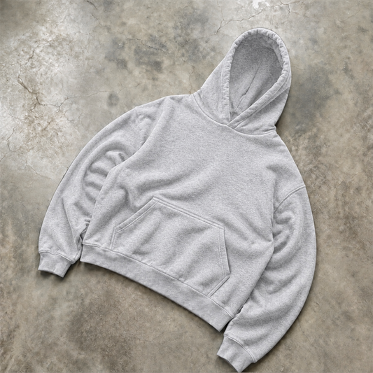 Light gray boxi hoodie