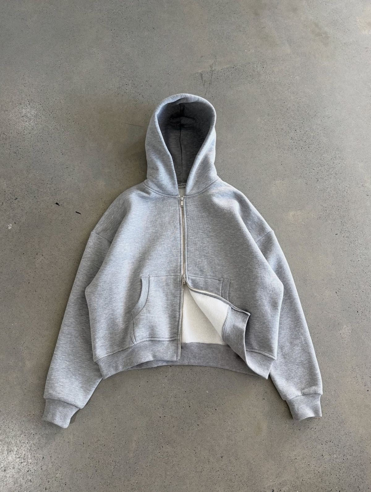 Light gray zipper